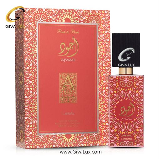 ادو پرفیوم یونیسکس لطافه اورجینال مدل اجود پینک تو پینک | Ajwad Pink to Pink حجم 60 میل